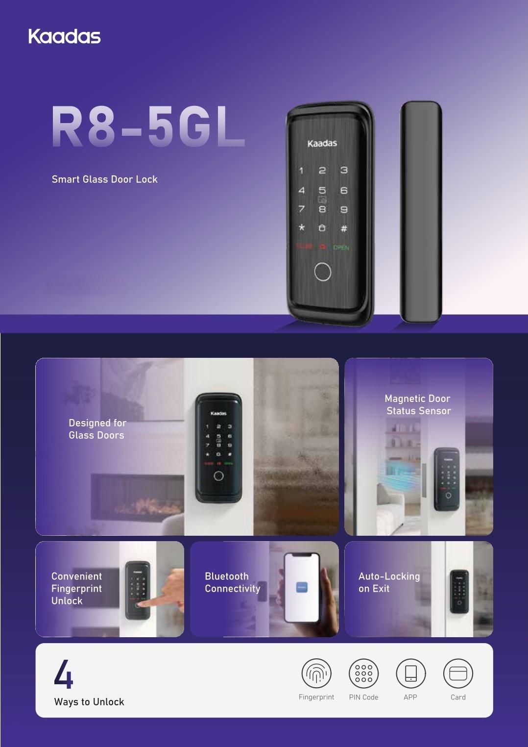 Kaadas R8-5GL smart lock